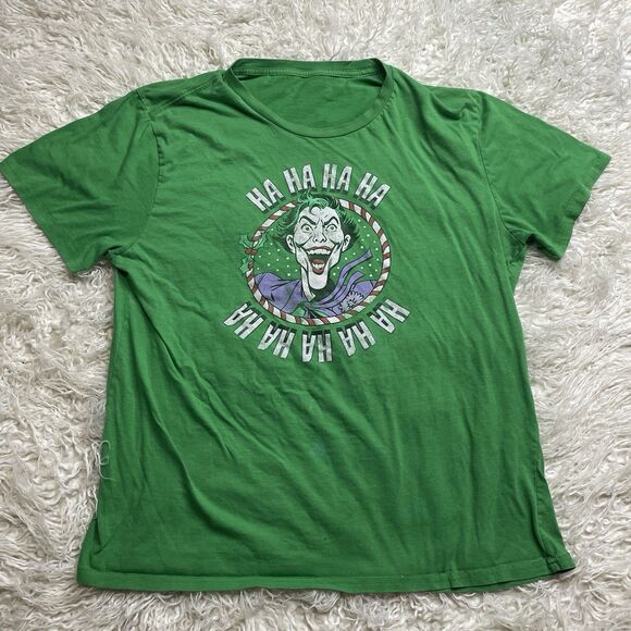 Batman | Green Joker "Ha Ha Ha" Laugh Short Sleeve T-Shirt | Women's Size XXL - Picture 1 of 3